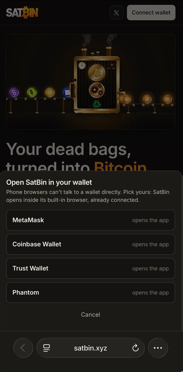 Satbinevm's tweet photo. Walletconnect on mobile has been fixed. https://t.co/vtvhUZR2r8