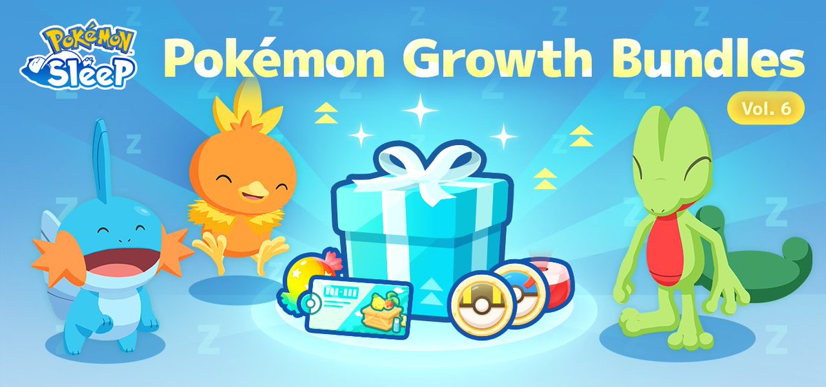 PokemonSleep's tweet photo. Pokémon Growth Bundles 🎁

Three types of bundles useful for raising Pokémon are coming 😆

🍪 Ultra Biscuit
🍼 Growth Incense
🎫 Relaxing Nap Ticket
🍬 Handy Candy M
and more!

👇 Available:
Oct. 10 9:00 PM—Oct. 19 8:59 PM

👇 More details
https://t.co/vkGOEwdIWK

#PokemonSleep https://t.co/blRTiqGNpJ