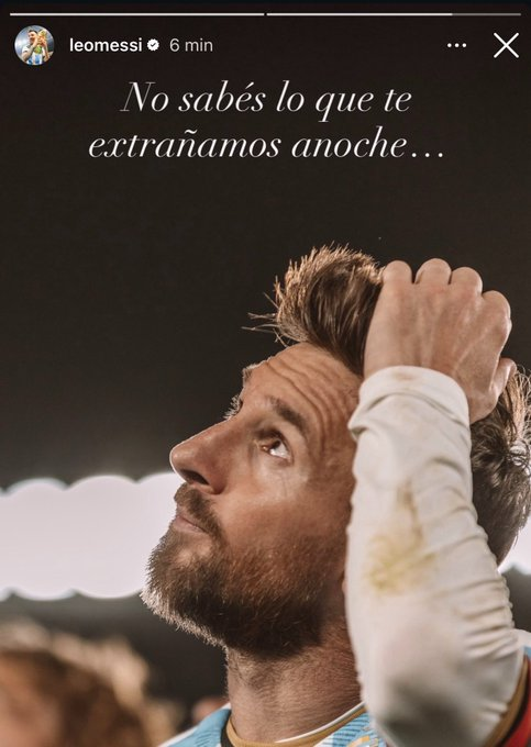 sapillopillo's tweet photo. recien veo la historia que subió messi, me voy a cagar matando https://t.co/fzQX10J0tg