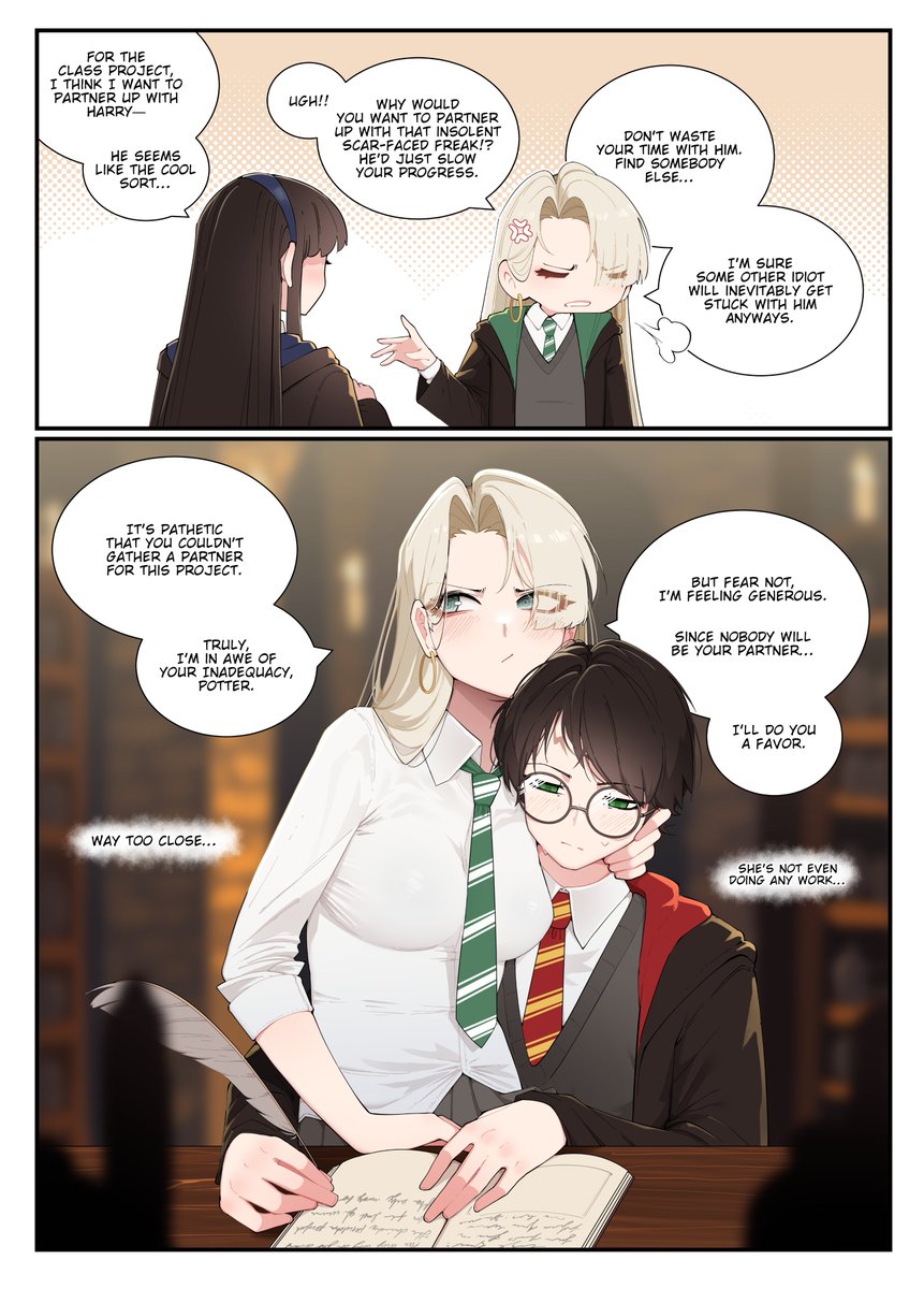 Luxuriass's tweet photo. I hope Malfoy knows there's other chairs available. https://t.co/ypELg4uk4R