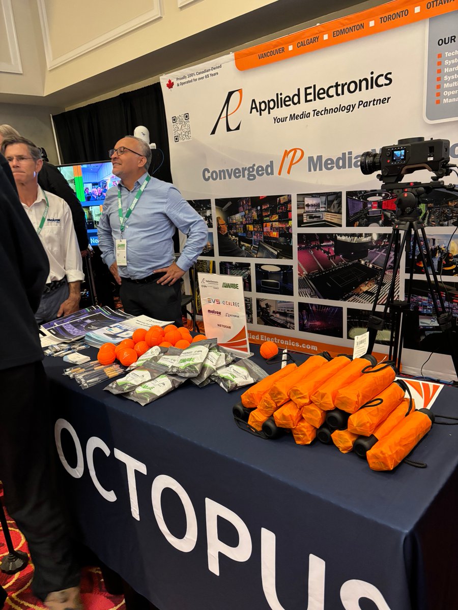 Applied_tweets's tweet photo. 📸 A few action shots from our WABE booth in Vancouver! Our team has been busy connecting with clients, partners, and fellow professionals from across the broadcast and media technology industry.
#WABE2026 #AppliedElectronics #BroadcastTechnology #MediaTechnology #AVTechnology https://t.co/dYfRh0a8xH