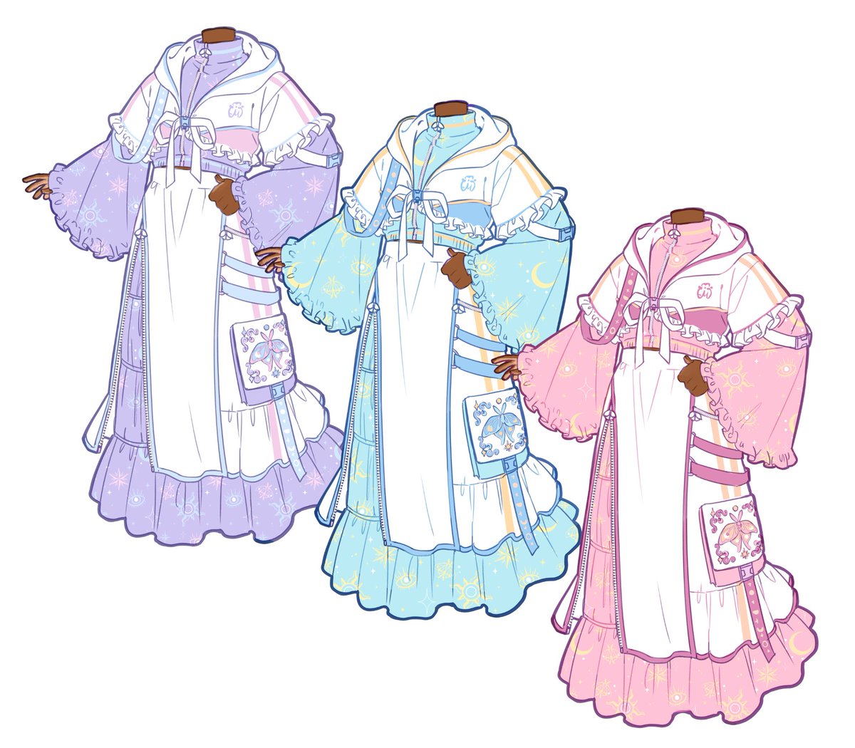 mochipanco's tweet photo. Whimsigoth Techwear!! What color is best?? https://t.co/73rIjl7ovf
