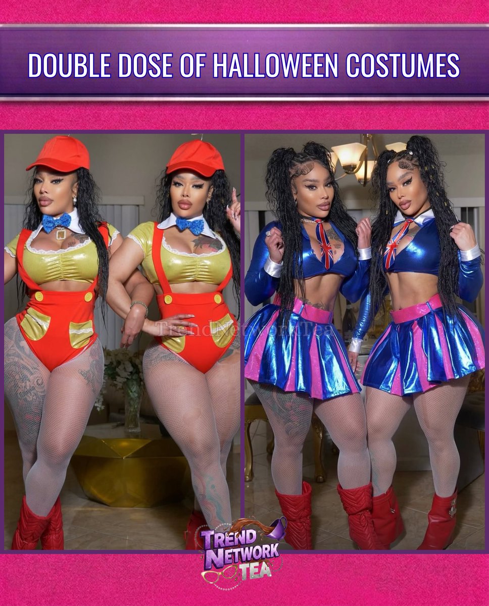 TrendNetworkTea's tweet photo. Need last minute inspiration this trick or treating season…look no further @doubledosetwin are dropping looks in their stories 🎃 @trendtvnetwork #trendtv #trendnetwork #realitytv #urbantv Download and Subscribe on all platforms Apple and Roku https://t.co/Qi70TDKMnN