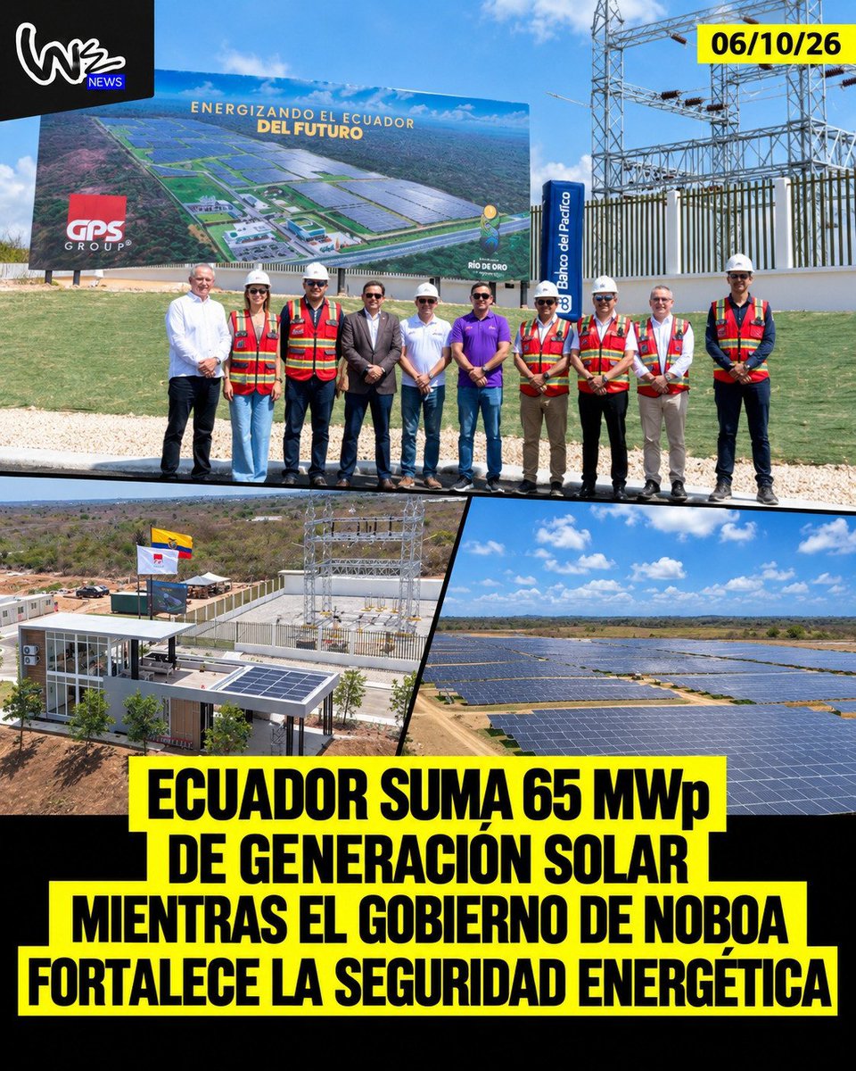 DavidSalazxtqa's tweet photo. @JoseJulioNeira @Riesgos_Ec La energía solar en Santa Elena es un ejemplo claro de que el trabajo conjunto entre el sector privado y el gobierno da resultados. Con @DanielNoboaOk, estamos asegurando la energía que el país necesita para producir más en ElNuevoEcuador. https://t.co/lRXzztPbct
