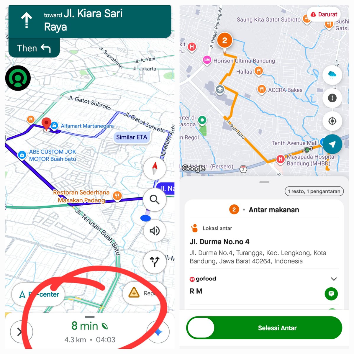 ardirush25's tweet photo. Terjadi lagi kan di google maps tertera 4 3 km bisa2nya di map gojek hanya 3,7 km aneh sehingga tarif ke driver hanya di hitung 3km cuman 11.200 bukan 13.600. Ini jelas bukti2 nya sy minta para penegak hukum tangkap&amp; adili serta huum mati,miskinkan&amp;bekukan gojek @hanspatuwo dkk https://t.co/3sYNsLOJOH