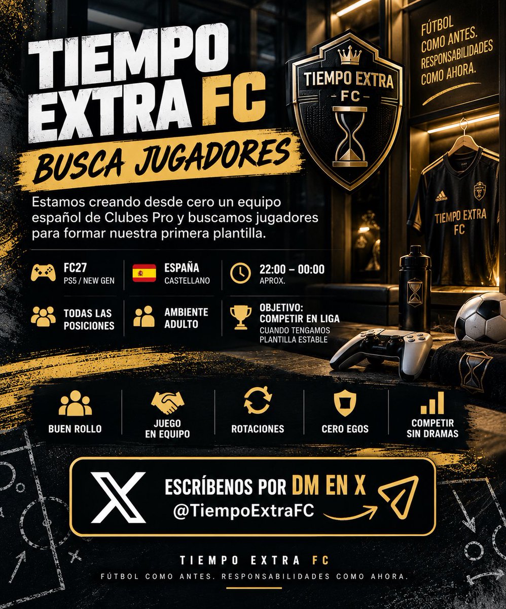 TiempoExtraFC's tweet photo. @AyudasCPro 
@_chocolate3000 @FichajesAyudas 
@ClubesSinPlan @ComunidadClubes 
@ClubesProAyudas @VPG_Spain https://t.co/tduYiZvNAj