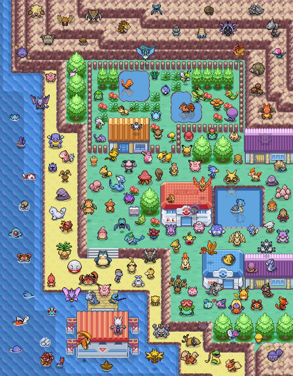 pixeladdy's tweet photo. Can you find the missing gen 1 pokemon? 🫣🤔 https://t.co/WzzugBi7lF