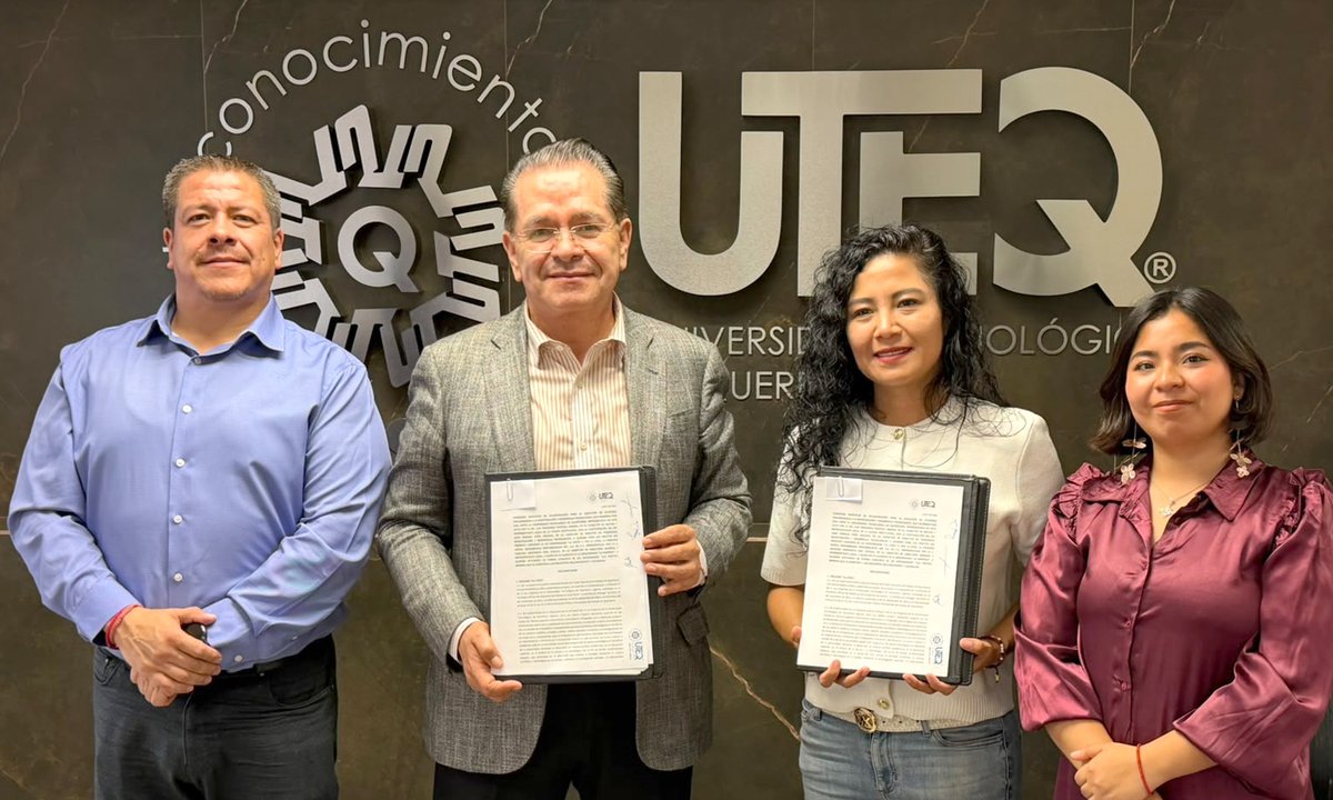 conoce_max's tweet photo. La Universidad Tecnológica de Querétaro @UTEQ_oficial  y Prefabricados SBT firmaron un convenio para realizar investigación tecnológica relacionada con productos para la industria de la construcción.
https://t.co/IwSx6wLLl1 https://t.co/P0VDBaxHhS