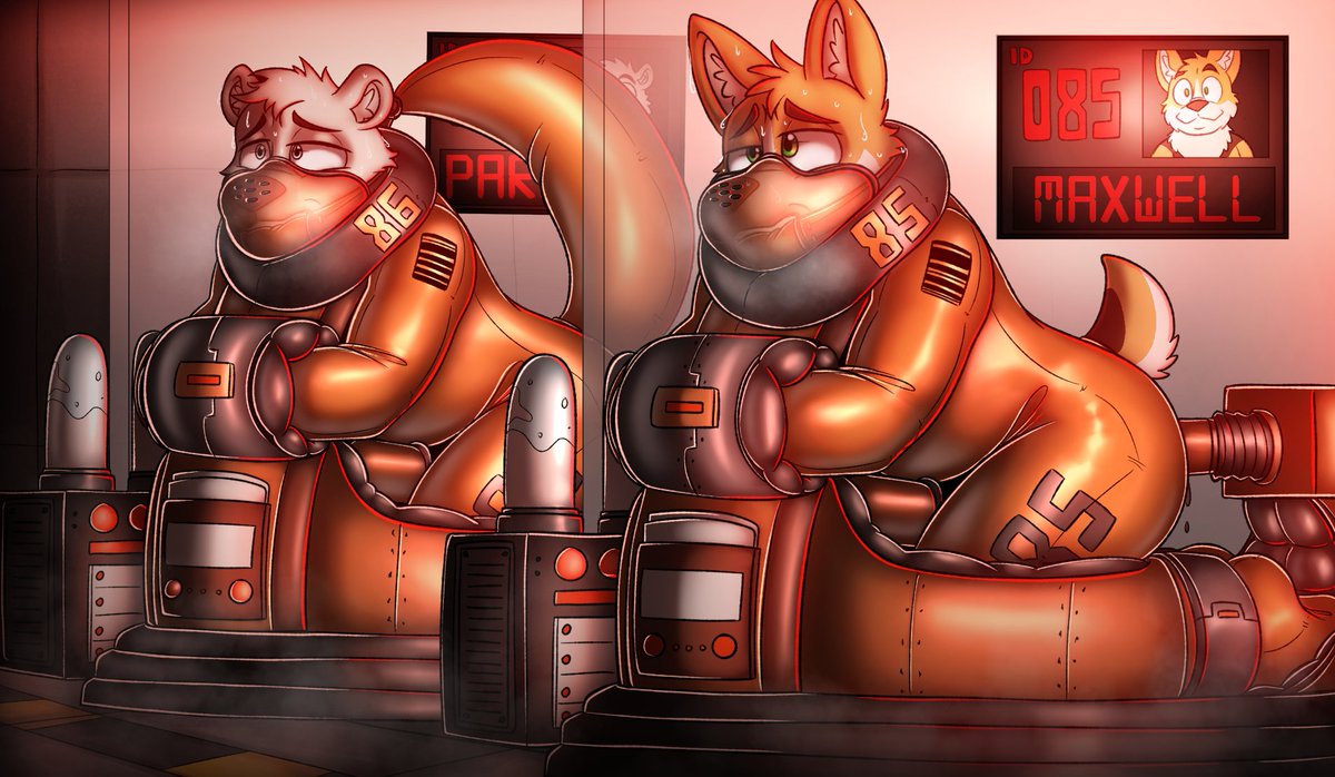 MittensDark's tweet photo. The facility require more "sample", so be a good boy and be more productive might make you guys out of this contraption sooner... unless it's seem like an indefinite stay might be applied to both of you <3 https://t.co/oUry1anmOI