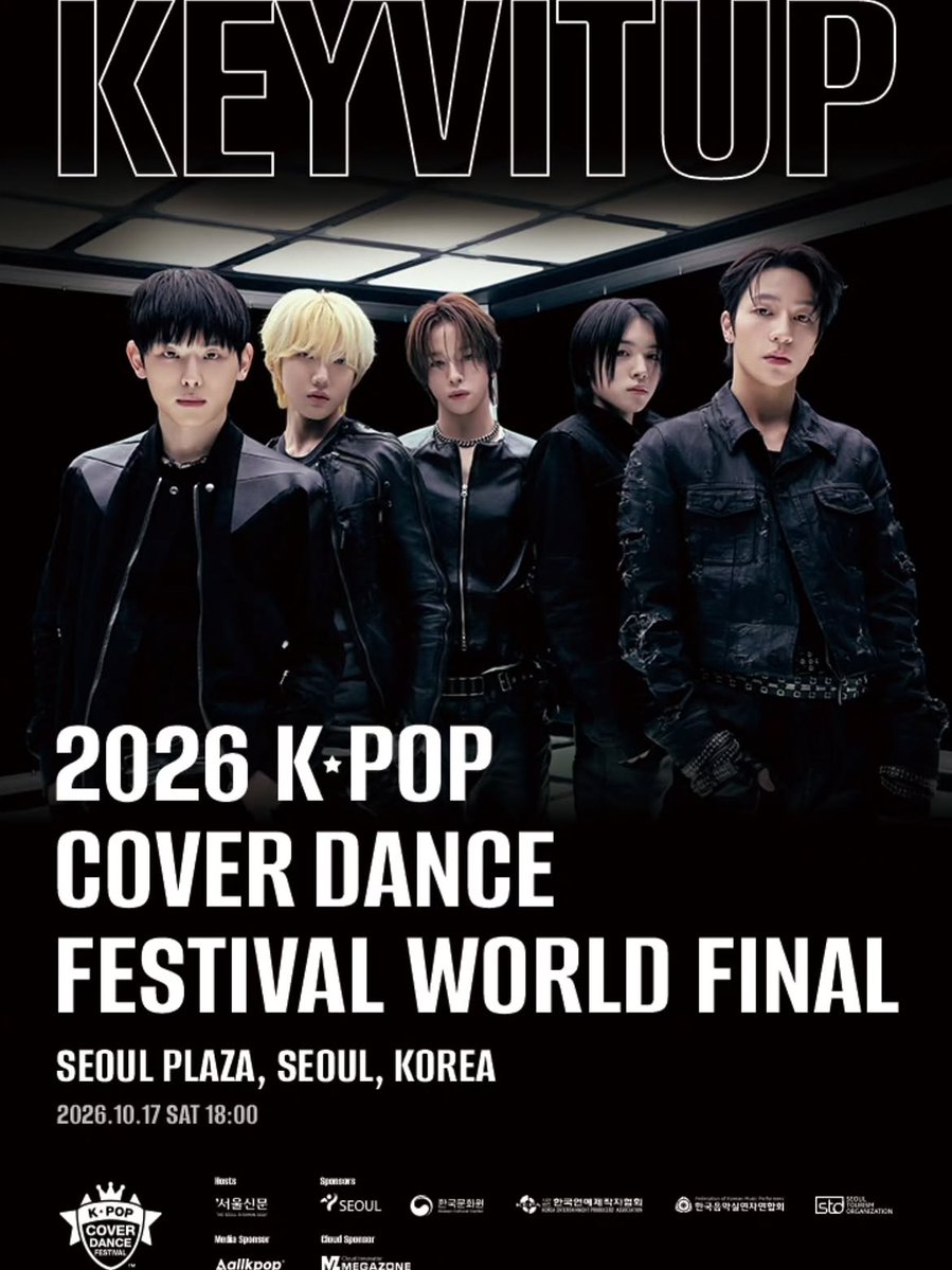 INTHE_X_BASE's tweet photo. [🗓️] 

Both KEYVITUP and VAYONN will be a guest performers at 2026 K-POP COVER DANCE FESTIVAL WORLD FINAL on October 17, 2026! ✨

#KEYVITUP #KVP #키빗업
#VAYONN #VYN #베이온
#INTHEX #INTHEXBASE https://t.co/IDucea3YGb