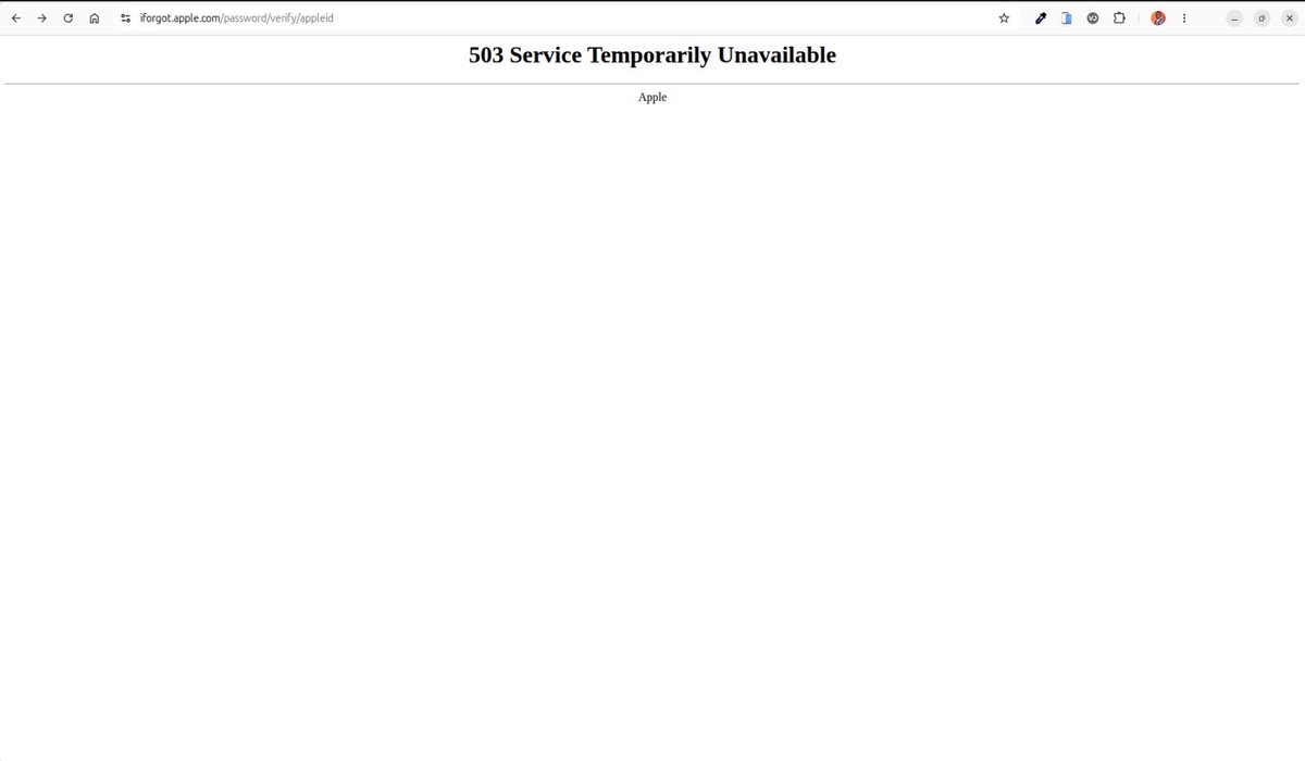 SimisiSisk43492's tweet photo. Même @Apple peut prendre une petite pause.

Des millions d’utilisateurs, une infrastructure mondiale… et pourtant :

503 Service Temporarily Unavailable.

Comme quoi, en informatique, même les géants ont parfois besoin de souffler. 😅

#Apple #Dev #DevOps #bug https://t.co/YnF2xG4u74