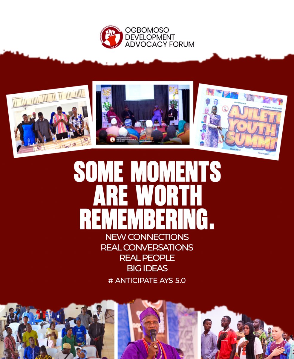 odaf_official's tweet photo. Some moments are worth remembering.
Let`s have a quick throwback to some of the moments that made AYS what it is today.
Wait, have you being there? Tell us your favorite AYS memory.
#AYS #AjileteYouthSummit #ODAF #YouthVoices #CommunityDevelopment https://t.co/hqRyjyG3pK