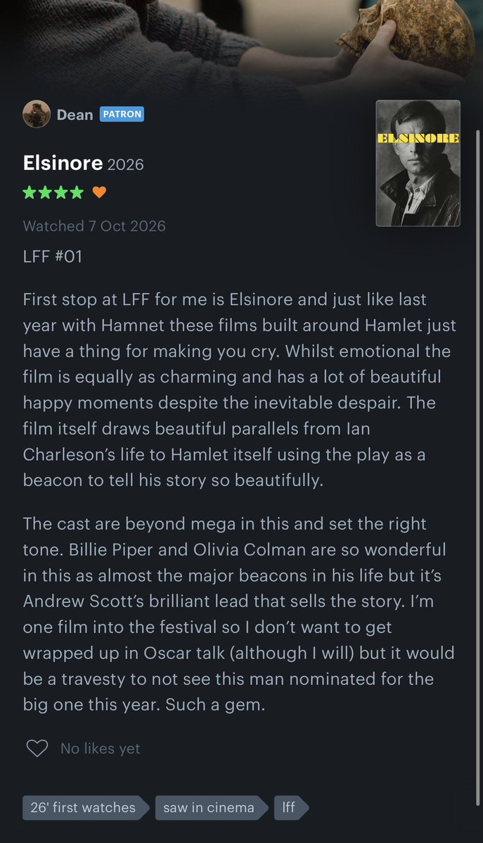 dhkino's tweet photo. Thank you Mr. Scott (Will post a lengthier review later.)

1/22 for LFF. https://t.co/eicf9lxKjh