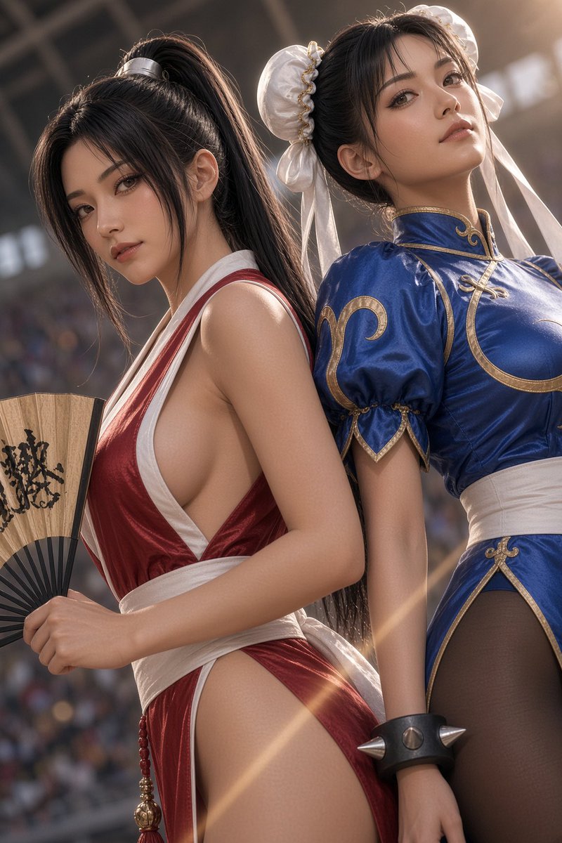 Futurart01's tweet photo. The Queens of Fighting Games

Mai Shiranui / 不知火 舞
Chun-Li / 春麗

Fighting beauties
#SNK #kof #AIart️️️️️️️️️️️️️️️️️️️️️️️️️️️️️️️️️️️️️️️️️️️️️️️️️️️ #MaiShiranui
#Capcom #ChunLi #Streetfighter６ https://t.co/WHWQhZueG6