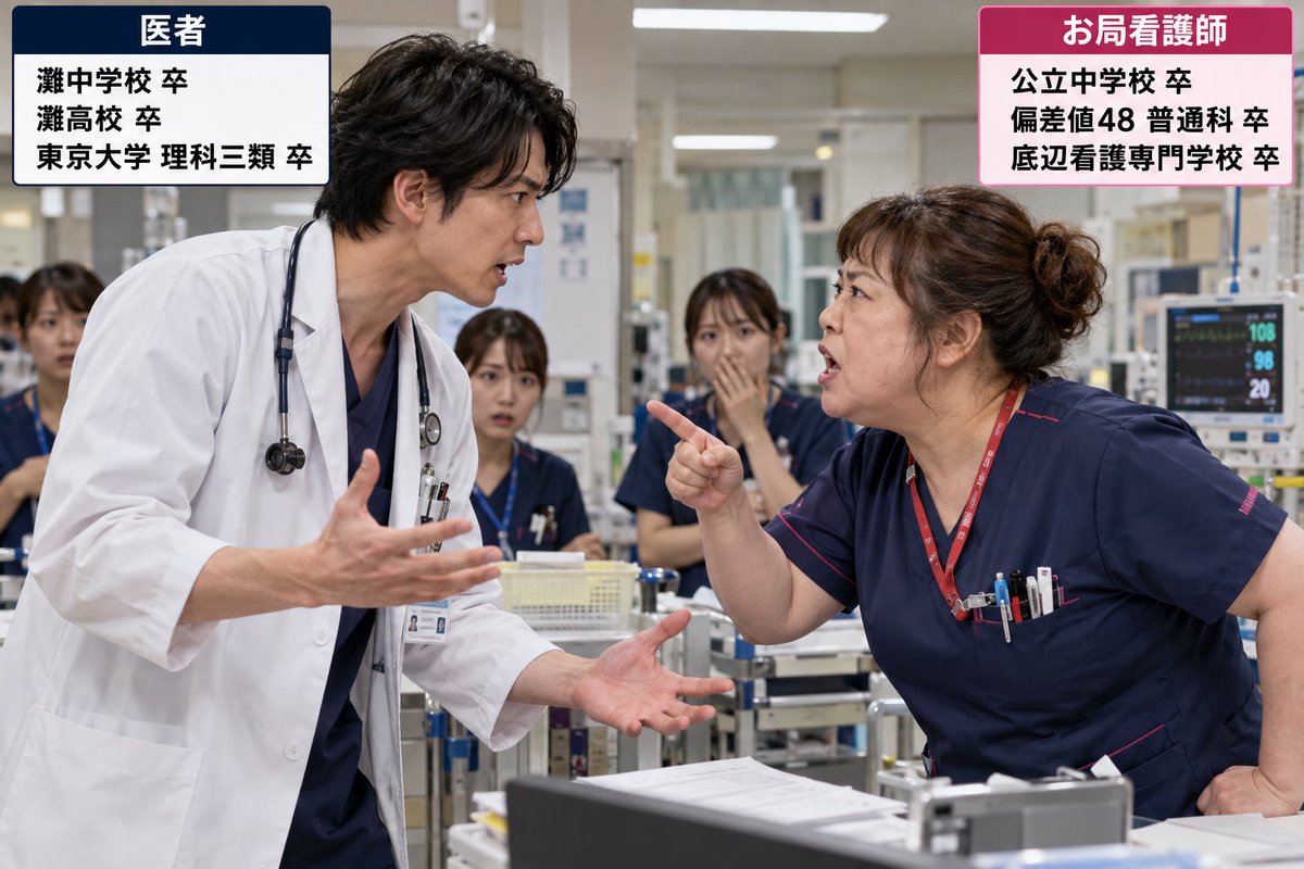 uhouhonurse's tweet photo. 看護師が医者に訳分からんことでキレてるのが滑稽な理由.... https://t.co/1qxqYX2x8C