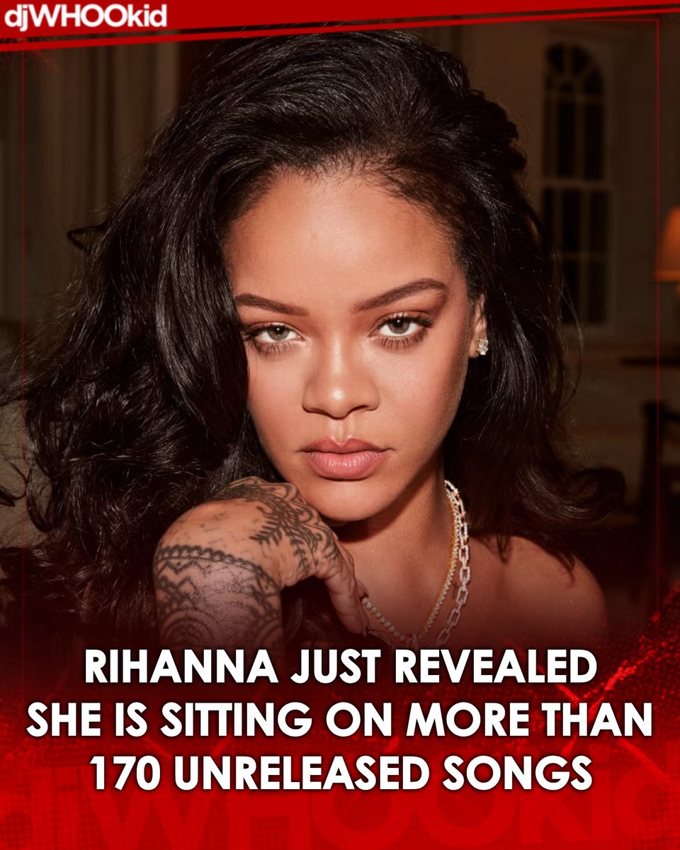 DJWhooKid's tweet photo. “I have at least 17 vaults!” 😩🔥🐐

Rihanna hinted she has at least 170 unreleased songs sitting in the vault. 

During a Fenty Beauty TikTok Shop livestream, she was asked how much unreleased music she has: 

“If there are 10 products in the Gloss Bomb Vault, then I have at least 17 vaults”.