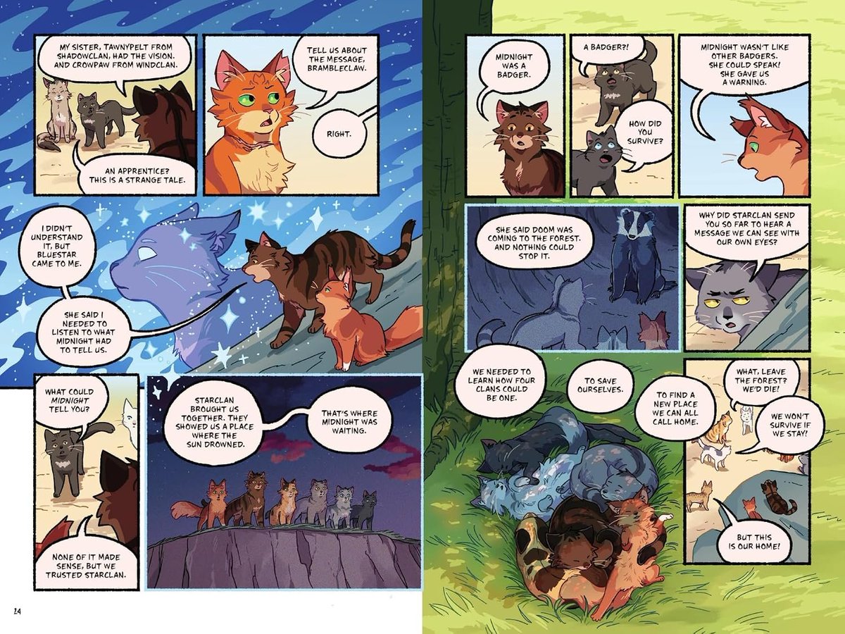 warriorswiki's tweet photo. // Spoilers for "The New Prophecy #2"

New sample pages for "The New Prophecy #2" from Amazon!

(third image is doubled due to the alt text character limit) https://t.co/WVr2IrHLQf