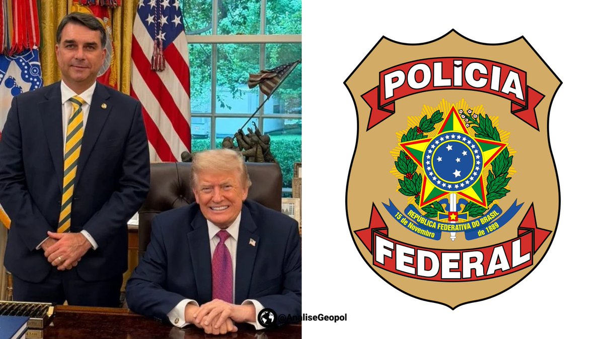 AnaliseGeopol's tweet photo. 🇧🇷🇺🇸 Polícia Federal arquiva pedido da AGU sobre investigação para apurar possível intervenção estrangeira no primeiro turno das eleições de 2026. Indícios apontavam para possível manipulação midiática e apoio financeiro do governo Trump a favor de Flávio Bolsonaro. https://t.co/0rRd6wb2Kd
