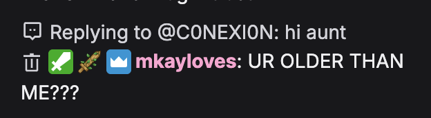 luverlow's tweet photo. how is SHARPNESS calling me aunt wtf is this slander he's got 3 years on me https://t.co/j0dTHuu3HU