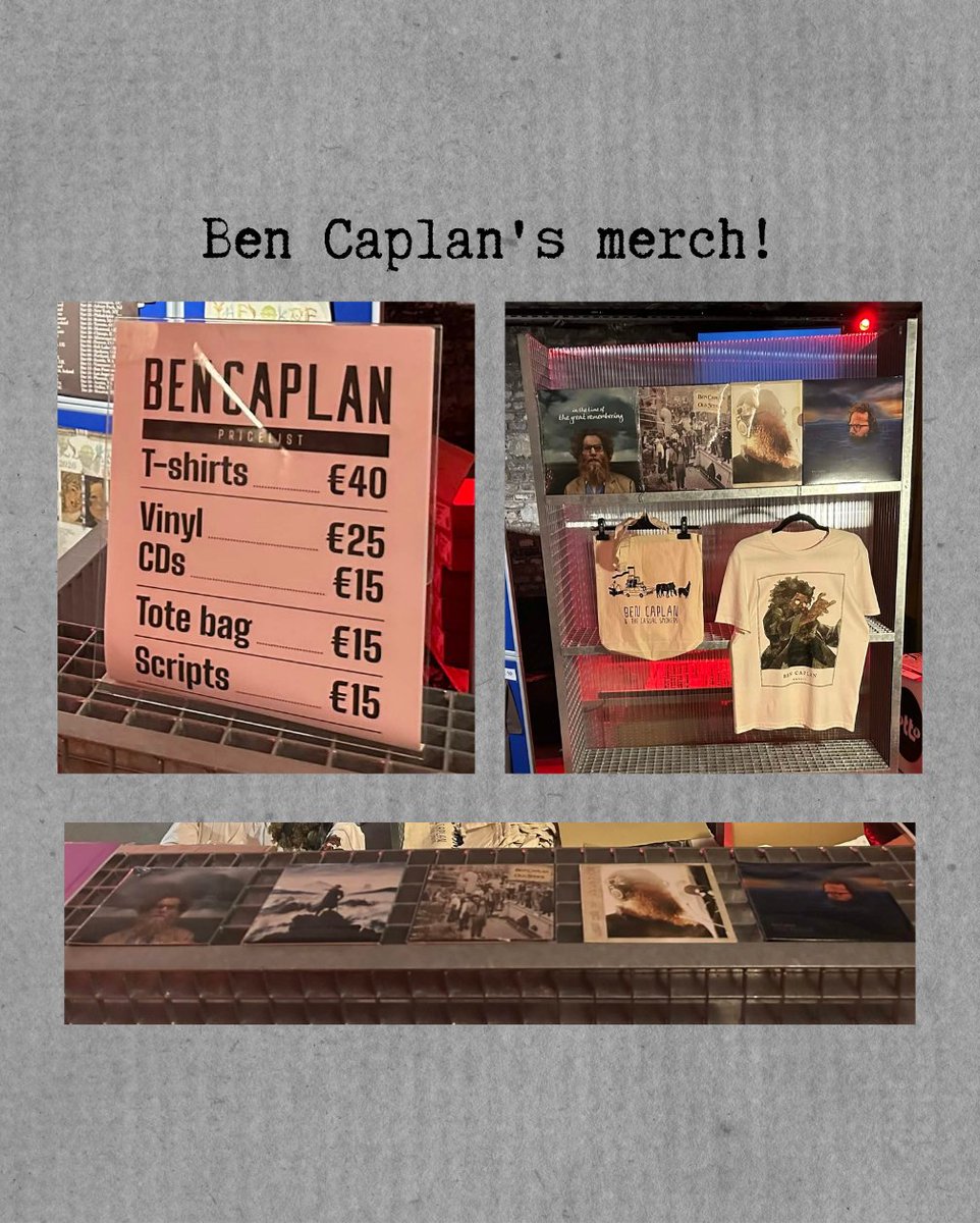 YaelokreNews's tweet photo. There's new merch on sale! Please remember the stalls won't accept cash. Prices are listed in the available image descriptions :)

#yaelokre #bencaplan #yaelokretour https://t.co/b5CkCz7x81