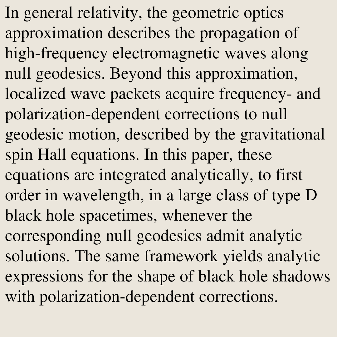 RelativityPaper's tweet photo. Analytic solutions for the gravitational spin Hall equations and black hole shadows

Marius A. Oancea
https://t.co/aAnGT8NbDz [𝚐𝚛-𝚚𝚌] https://t.co/KQkhorq15W