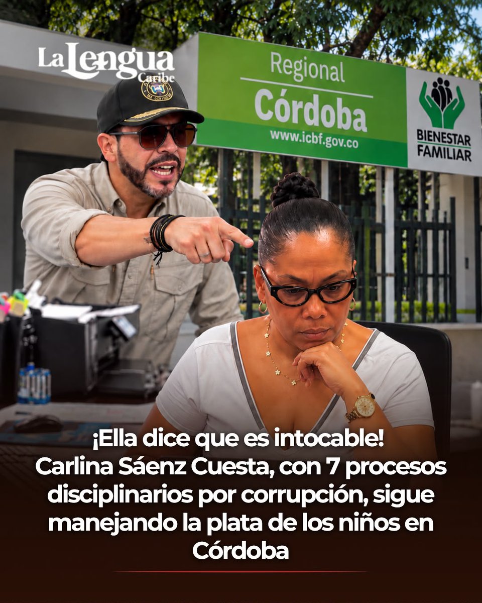 lalenguacaribe1's tweet photo. #Montería. La historia no es solo quién llegó, sino por qué no se ha ido.

Carlina Sáenz Cuesta, encargada el 12 de agosto de 2026 de la Dirección Regional del ICBF en Córdoba, registra siete anotaciones como...
https://t.co/7RMPBtoVSX 
#cordoba #icbf #lalenguacaribemonteria https://t.co/xi65dVTw2M
