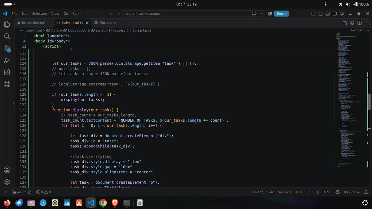 phil_builds's tweet photo. Day 91 of @blockfuselabs 200 Days of Code. Today I learnt a new concept - local Storage. Its used to store data on the browser, and the data stored can be retrieved with its different methods. 109 days to go.🔨#buildinpublic #tailwind #webdevelopment #200daysofcode #day91 https://t.co/MBMIL7xu5p
