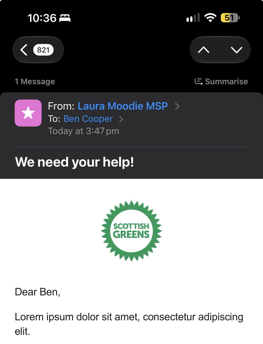 Sent Buton @LewisHannahSNP Sent by Laura Moodie, who sent another email a few ...