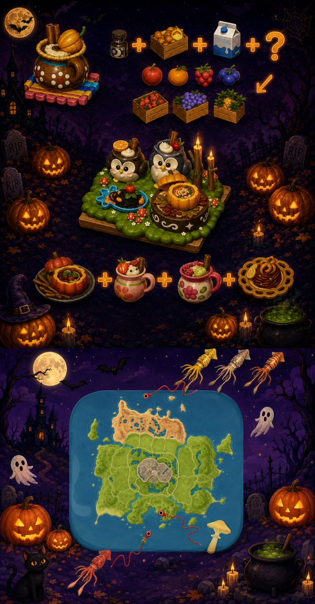 JiruJiru123's tweet photo. ハロウィンレシピ🎃
  #ハートピア #ハートピアスローライフ https://t.co/p2gAMldws4