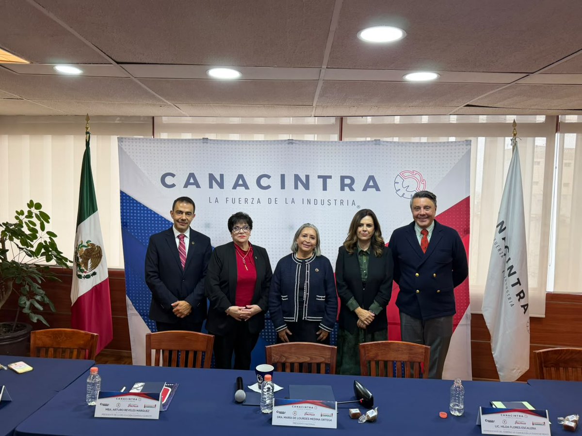 CANACINTRAMex's tweet photo. #ConferenciaDePrensa Coahuila recibe a la industria de todo México. Del 21 al 23 de octubre, Saltillo será sede de la Convención Nacional CANACINTRA 2026. #LaFuerzaDeLaIndustria ⚙️ https://t.co/1BWEk3i1ZE