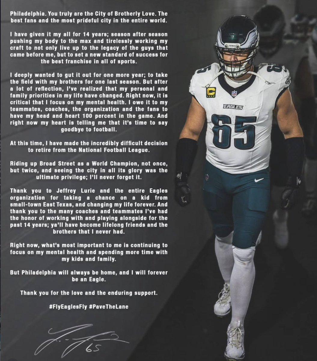 TMFoundation's tweet photo. @LaneJohnson65, thank you for the incredible impact you've made both on and off the field.

From honoring fallen heroes through the NFL's My Cause My Cleats, to hosting Gold Star families and advocating for veteran mental health, your impact goes much deeper than the game. You consistently show us what it means to live out the "If Not Me, Then Who..." ethos.

We are incredibly grateful for your continued support of our military community. We wish you and your family the absolute best in your next chapter. You will always have a home in our TMF community!
