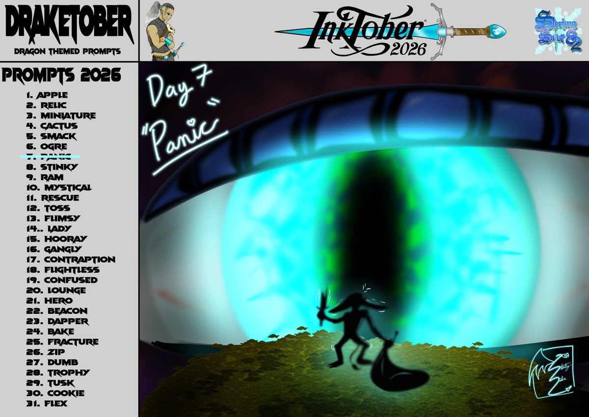 SterlingSilvr82's tweet photo. "....the poor goblin never knew true fear until their last moments"

#inktober Day 7 Panic #draketober https://t.co/9emH912O7o