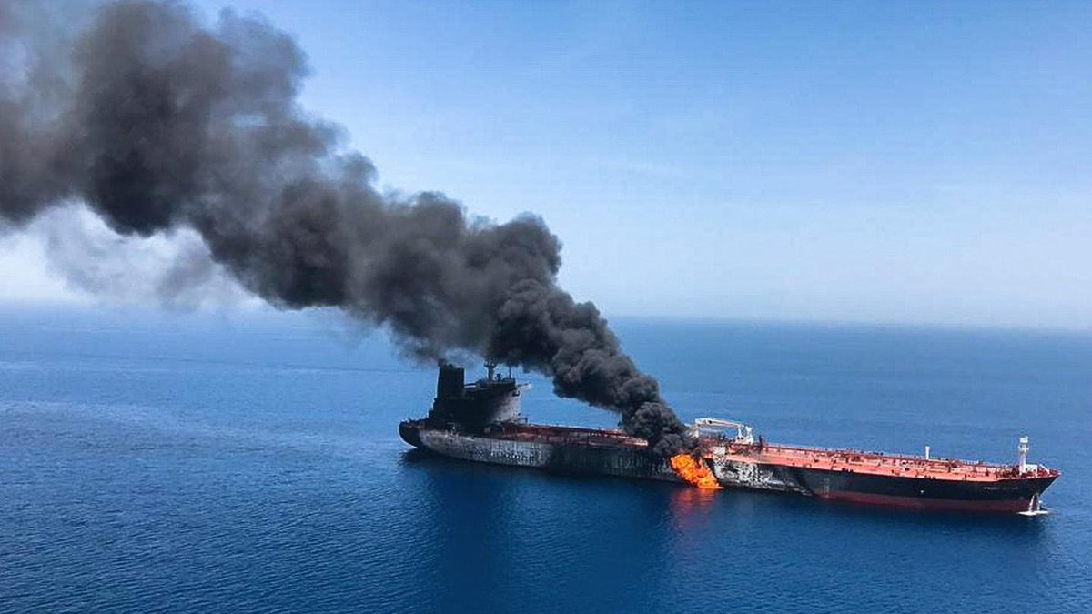 RT by @mikenov: Iran struck another oil tanker in the strait of Hormuz. making it 12th tanker targeted.