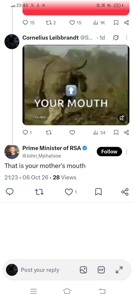 SuilenroC12's tweet photo. @John_Mphatsoe I'm sure you respect women if you bad mouth people's mothers https://t.co/fSllDEuMz5