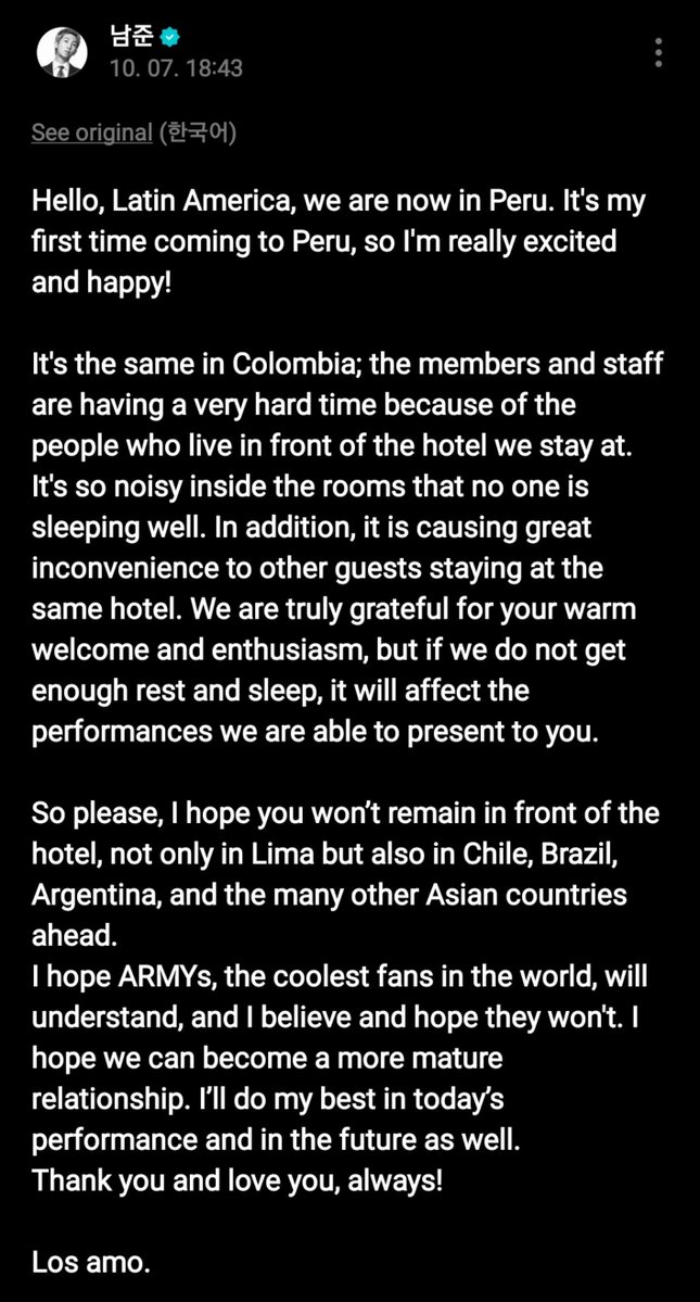 youngmdicine's tweet photo. PALABRAS DE NAM NO VAYAN A SU HOTEL DEJENSE DE JODER VIENEN ACA POR PRIMERA VEZ Y HAY QUE DEJAR UNA BUENA IMPRESION AL HOTEL NO SE VA SI SE LOS VE EN LA CALLE NO SE LOS MOLESTA NI SE LOS GRABA MADUREN DE UNA VEZ Y ENTIENDAN LOS LIMITES https://t.co/HOrBtII313