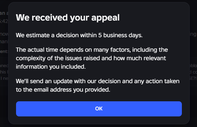 Xavier880049548's tweet photo. @Roblox I was randomly banned for no reason, I have never broken any rules dude. sure I gotten suspended once or twice for trying to spam smth but couldnt say anything cuz it always gets tagged out. BUT WHY DID I GET BANNED?! RANDOMLY. FOR NO GOOD REASON AT ALL. (15 year old btw) https://t.co/4RXRSdgyYs