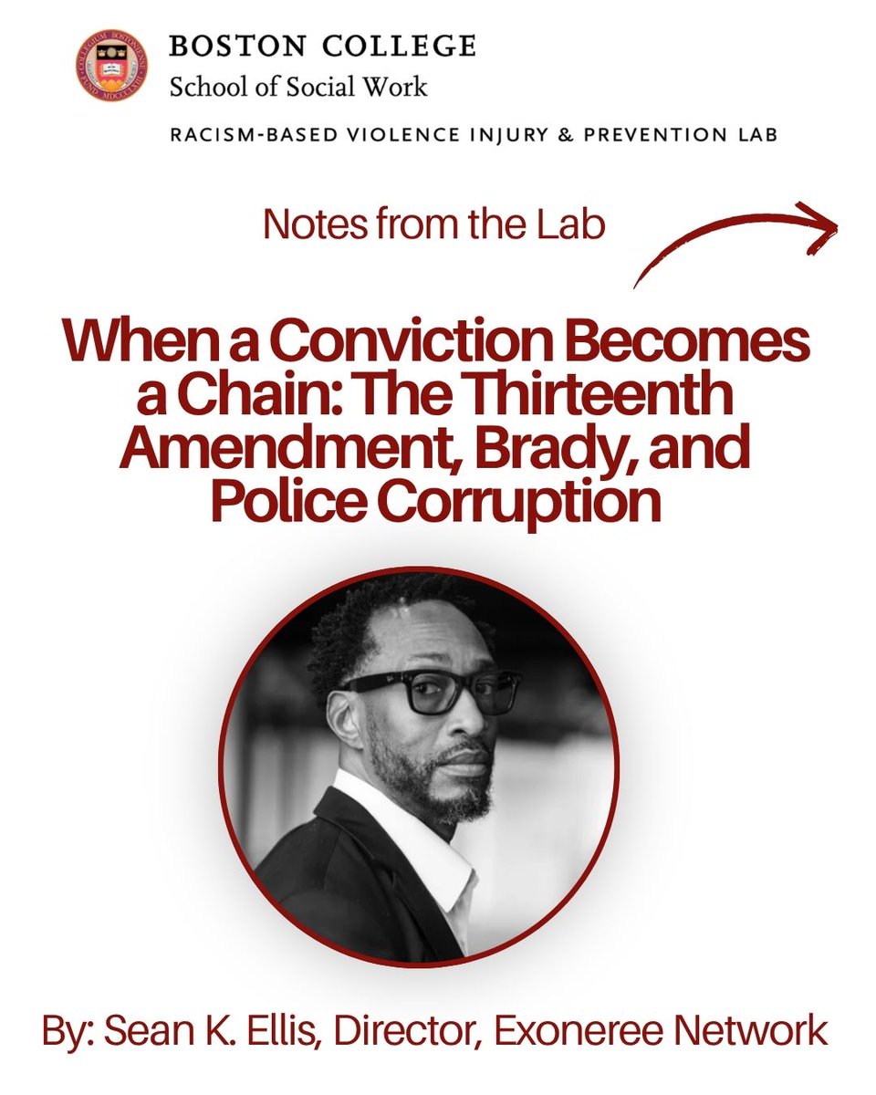RBVIP_lab's tweet photo. Swipe to read out newest Notes from the lab written by Sean K. Ellis, Director, Exoneree Network.

If you are interested in contributing a Notes from the Lab, email us at sswrbviplab@bc.edu. https://t.co/01wZRVIcR2