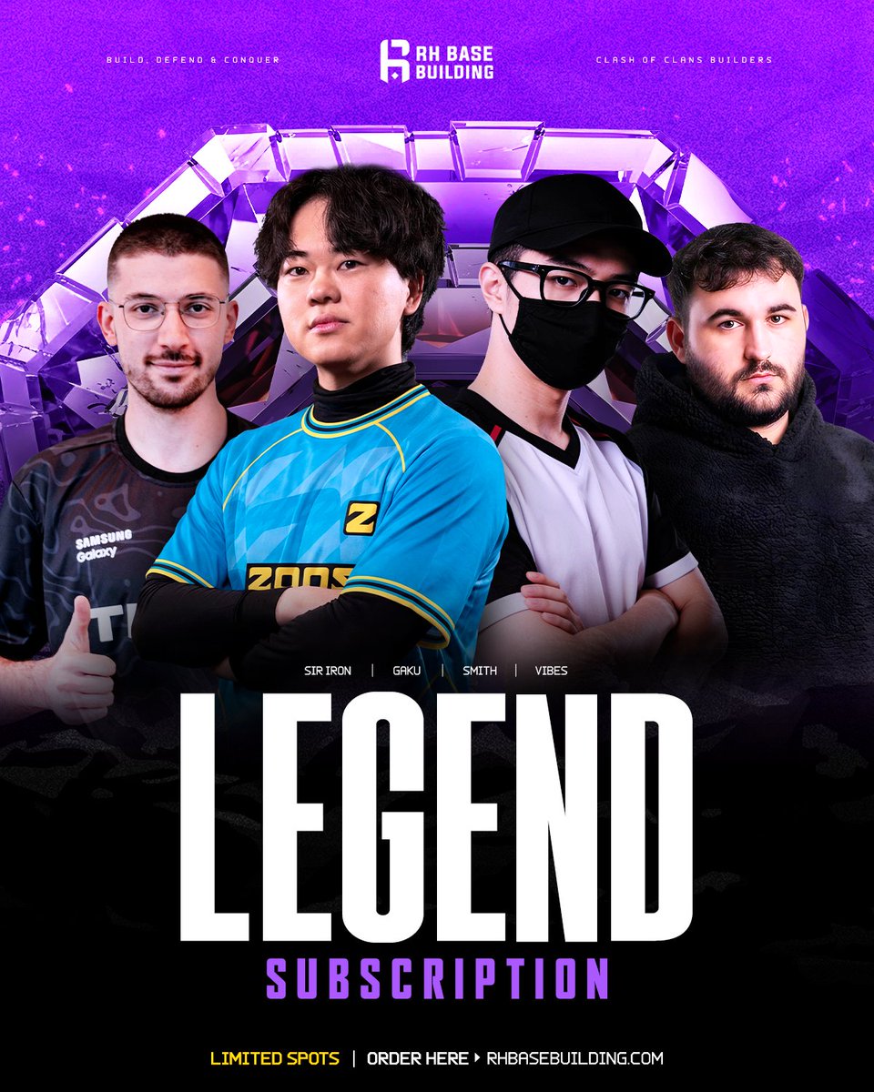 RHBaseBuilding's tweet photo. 🛡️ OCTOBER LEGEND SUB 🛡️

Built by: • Gaku • Smith • SirIron • Vibes

🔥 Includes: • 20 Anti-Meta Legend bases • Fresh layouts throughout the season 

⚠️ Only 40 slots available.

💳 Instant buy: https://t.co/30g4pj2Pkz

Defend. Adapt. Dominate. 🛡️

#clashofclans https://t.co/btEvYYX7vG