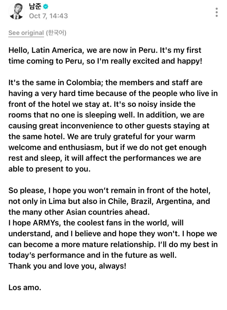 _sgminseven's tweet photo. NAMJOON SAID GET THE FUCK AWAY FROM THE HOTEL... PLEASE LEARN TO RESPECT THEIR PRIVACY 
. https://t.co/GPGh0sjF5q