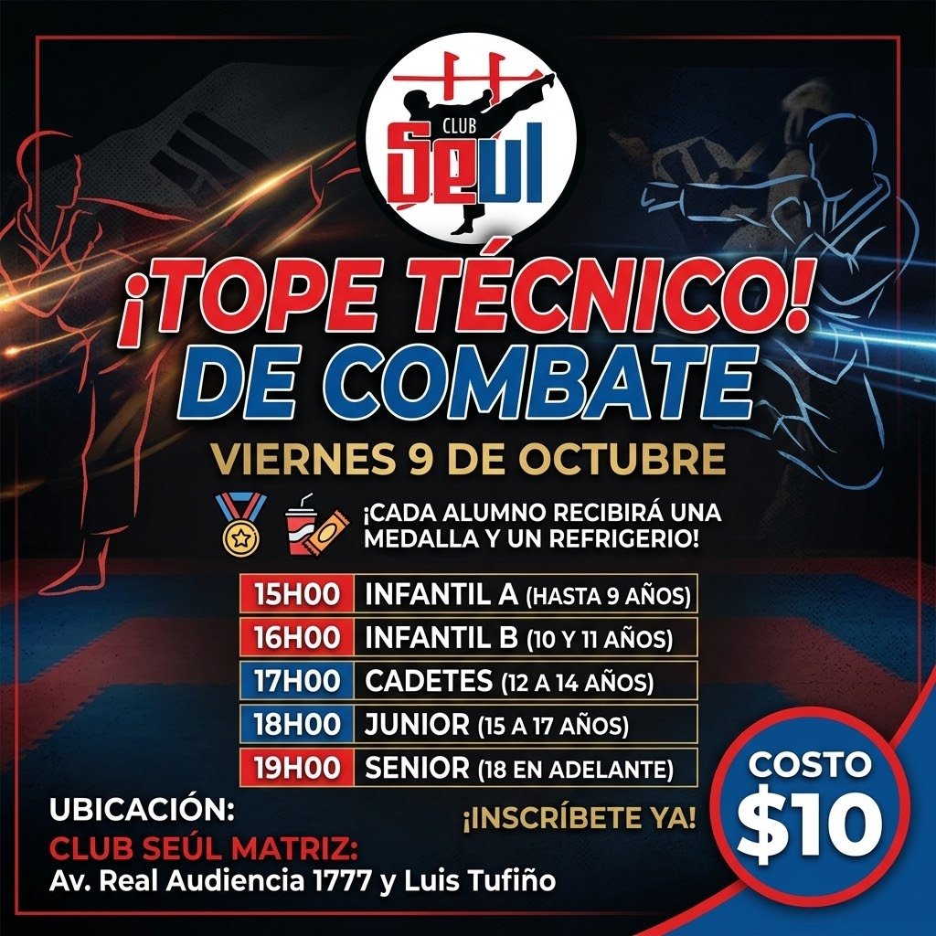 ClubSeul's tweet photo. Aprovechando el feriado este viernes tenemos un tope técnico en combate. Cordialmente invitados https://t.co/kjxr19yyem