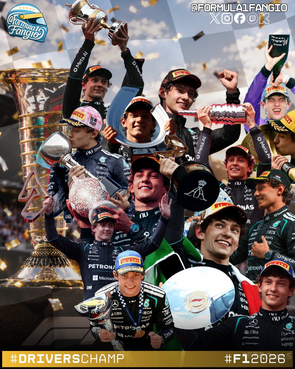 Formula1Fangio's tweet photo. MATEMÁTICA PURA 🧮 ¿Kimi campeón en #Austin?

La combinación más favorable es:

🇸🇬 #SingaporeGP: 🥇 Kimi gana la Sprint y el GP
🇺🇸 #USAGP:🥇 Kimi gana el GP

Si en esas tres carreras #Russell suma como máximo 16 puntos y #Hamilton como máximo 38, Kimi llegaría a 378 puntos y ninguno podría alcanzarlo en las 5 carreras restantes (126 puntos de diferencia y 125 puntos restantes en juego).

🏆 ¡Kimi sería campeón en Austin!

#Antonelli #Mercedes #F1