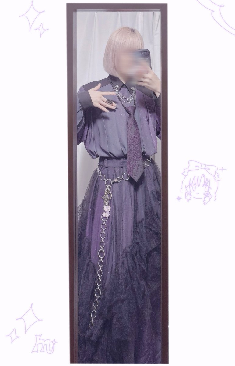 hmmm__689's tweet photo. 久しぶりのお茶会嬉しいですわ〜☕️ ݂۫ ಿৎ
サロメ嬢🦂の概念おコーデ👚です₊˚⊹
お嬢様っぽさ🎀を意識したセットアップですわ🧠💟
指のアーマーリング💍がお揃いなのがポイント💞
腰の長いチェーン⛓️はサソリの尻尾イメージですわ〜🫶💯

#サロメにおコーデ見せて https://t.co/870AFOnKIo