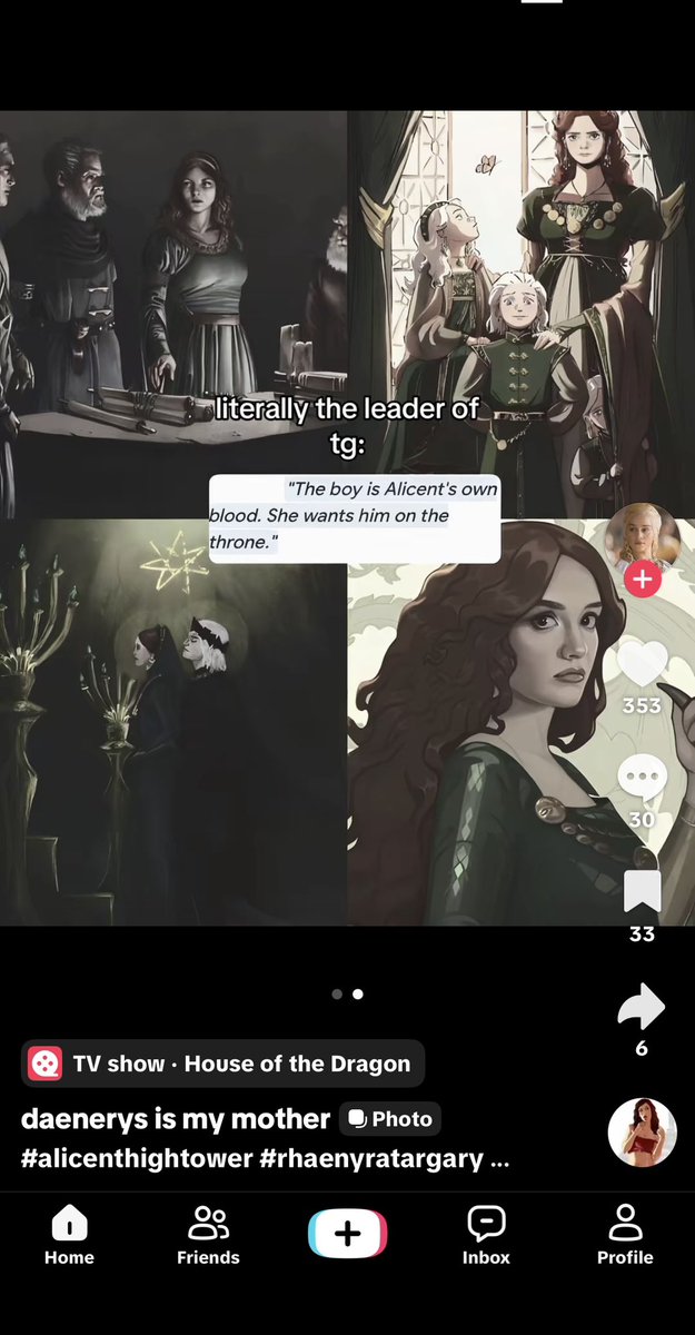 syraxseastar's tweet photo. how does this proves team green is not misogynistic ?? lmao ?? alicent usurped a woman who btw was named the official heir for her son a MAN https://t.co/mJWfDierMV