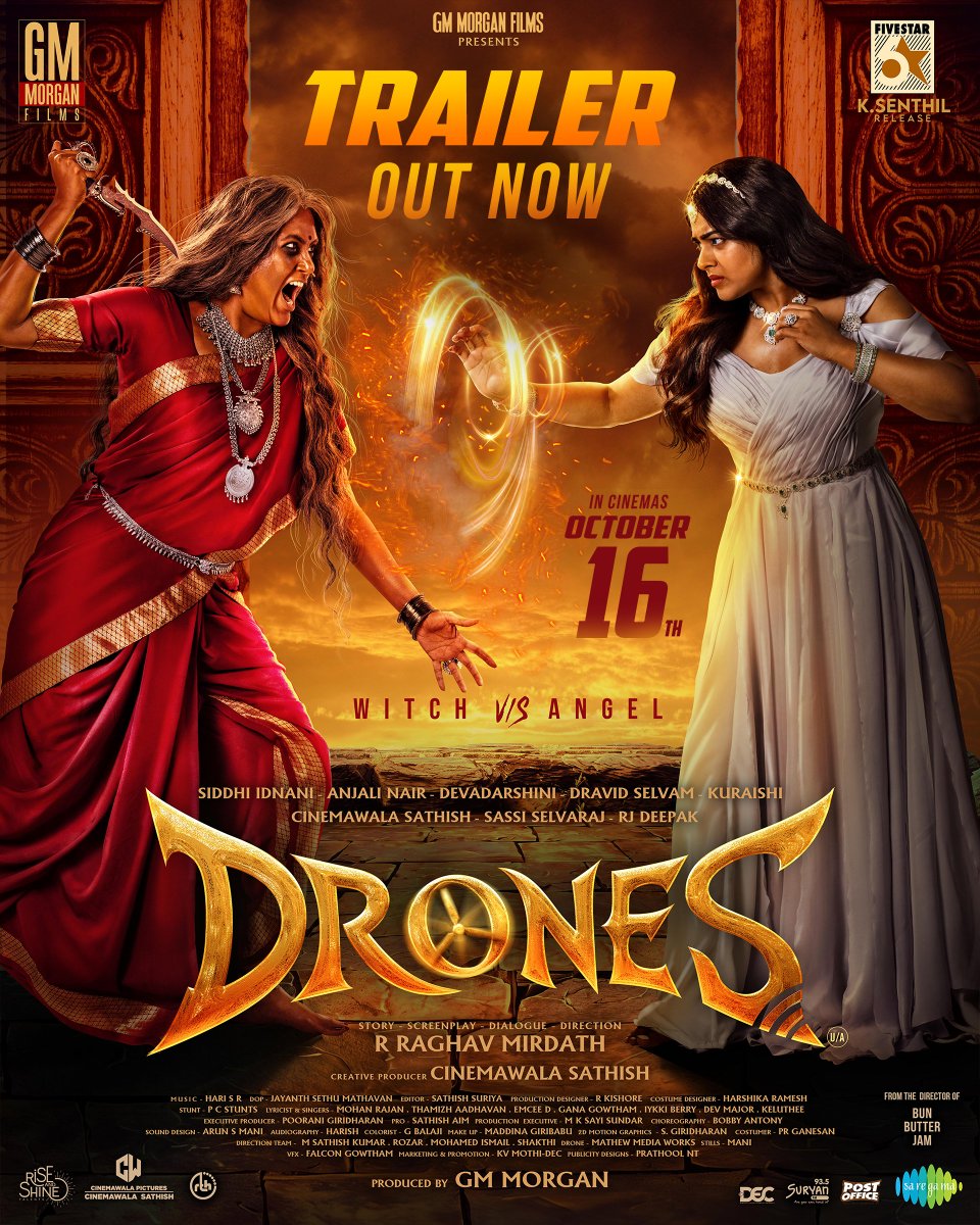 CcInfilmin's tweet photo. Not coming
#Drones is the only other Tamil film scheduled for release this Pooja Holidays.
October 16th
One day after #Jailer2 https://t.co/ot8oxXpXyA