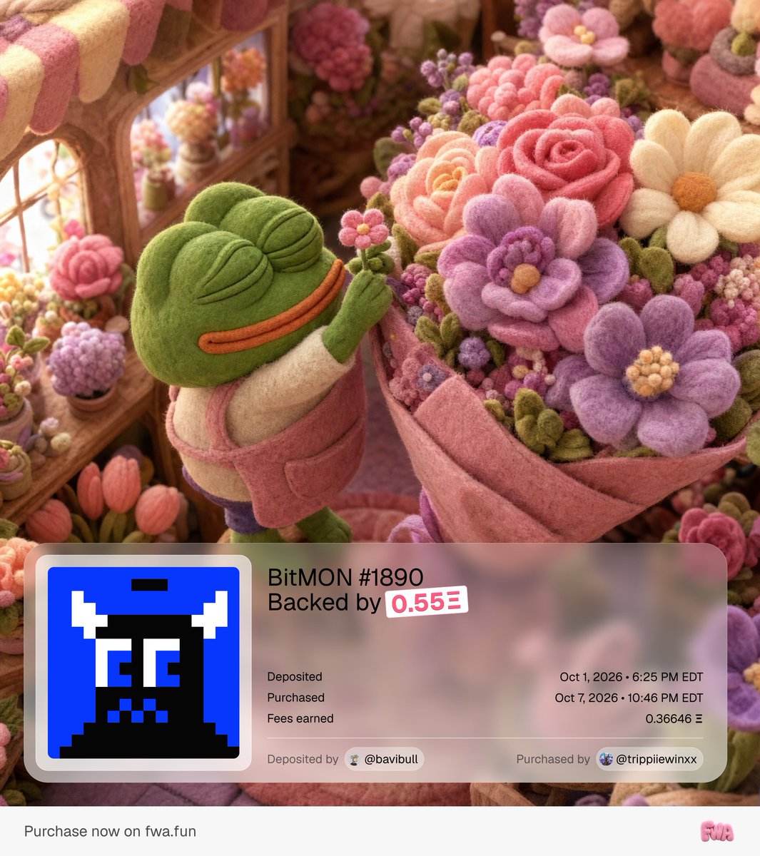 TokenWorksBot's tweet photo. BitMON #1890 purchased with 0.55 ETH backing ($1,421 USD) by @trippiiewinxx from @bavibull

https://t.co/zLKjZU2GHJ https://t.co/AMil1WNF5r