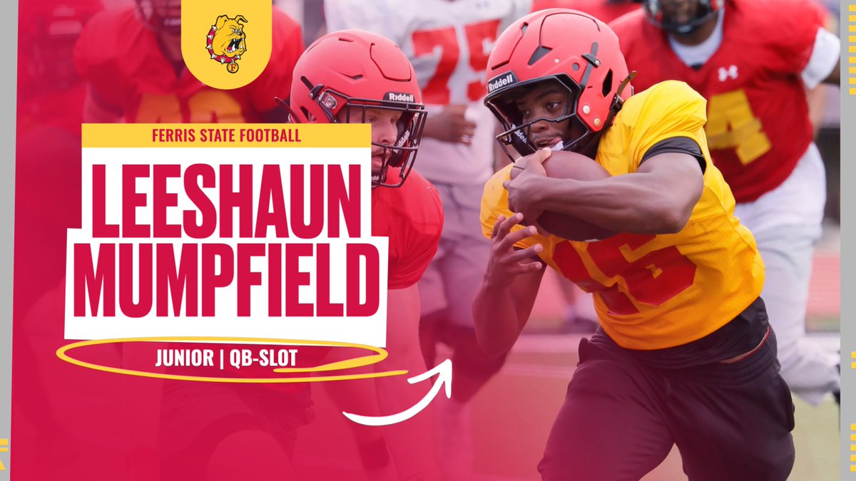 FerrisFootball's tweet photo. WHATEVER IT TAKES: Leeshaun Mumpfield’s Versatility, Selflessness Define His Bulldog Career
https://t.co/1arM9eHaBO https://t.co/3AzSFnfYPs