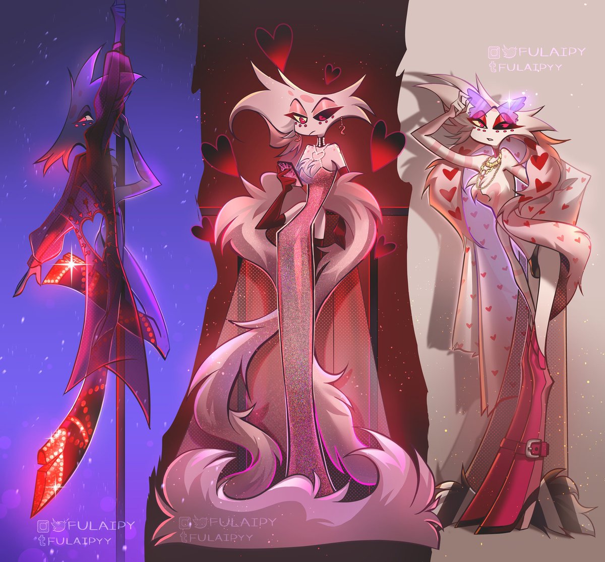 AngelDust499006's tweet photo. “Serving danger, beauty, and pure glamour all at once. ❤️✨”

( Art credit by @fulaipy )
. 
.
.
#hazbinhotel #hazbinhotelfanarts #Angeldust #HazbinAngeldust #hazbinOCart #ArtistOnTwitter #Itsnotmyartwork #digitalart https://t.co/To21ejccL0