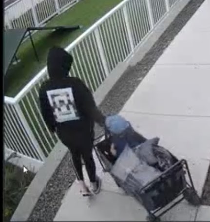 BeavertonPolice's tweet photo. *******UPDATE on Amber Alert *******

Suspect VEHICLE has been located in the original area in Beaverton. No longer of interest. 

Suspect seen on video walking towards SW Western / SW 5th Ave. in Beaverton, pulling a black wagon and wearing all black clothing. Call 911 with info https://t.co/lApad33Ulh