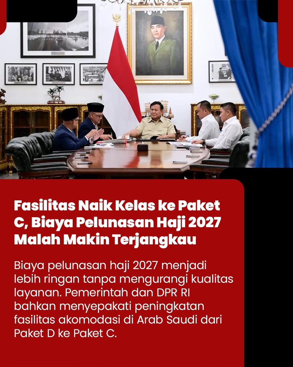 AyundaMichell's tweet photo. Tak terbebani gejolak ekonomi global! Pelunasan Jemaah Ringan jadi bukti negara hadir mendukung niat ibadah rakyat. Subsidi yang ditetapkan nyata dirasakan, semangat menabung untuk haji.
#SubsidiHaji2027 https://t.co/zN0mvljRH6