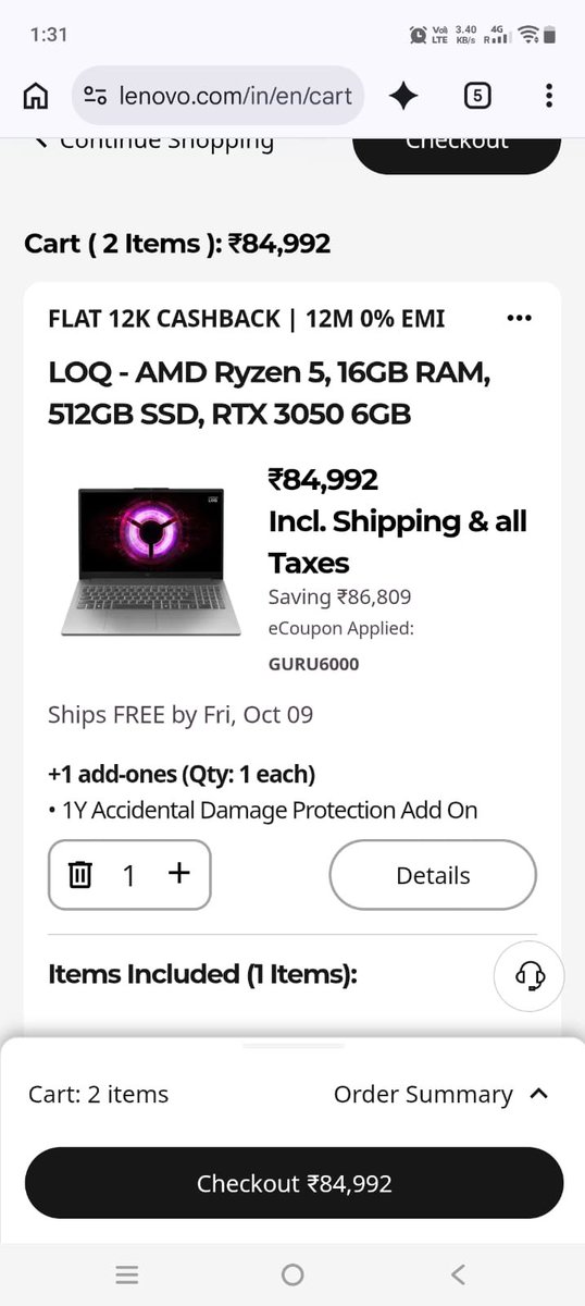 cjpallout's tweet photo. Scam #BBD #Flipkat 
On Lenovo sote the laptop price is Rs 84992 the same under fraud BBD at flipkart is Rs89990
🫡 https://t.co/lc0GzlDdk2
